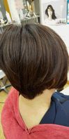 和漢彩染ヘアカラー施術前、施術後